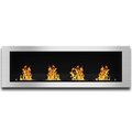 Moda Flame Moda Flame ER8003-MF 64 in. Wraith Ventless Built In Recessed Bio Ethanol Wall Mounted Fireplace ER8003-MF